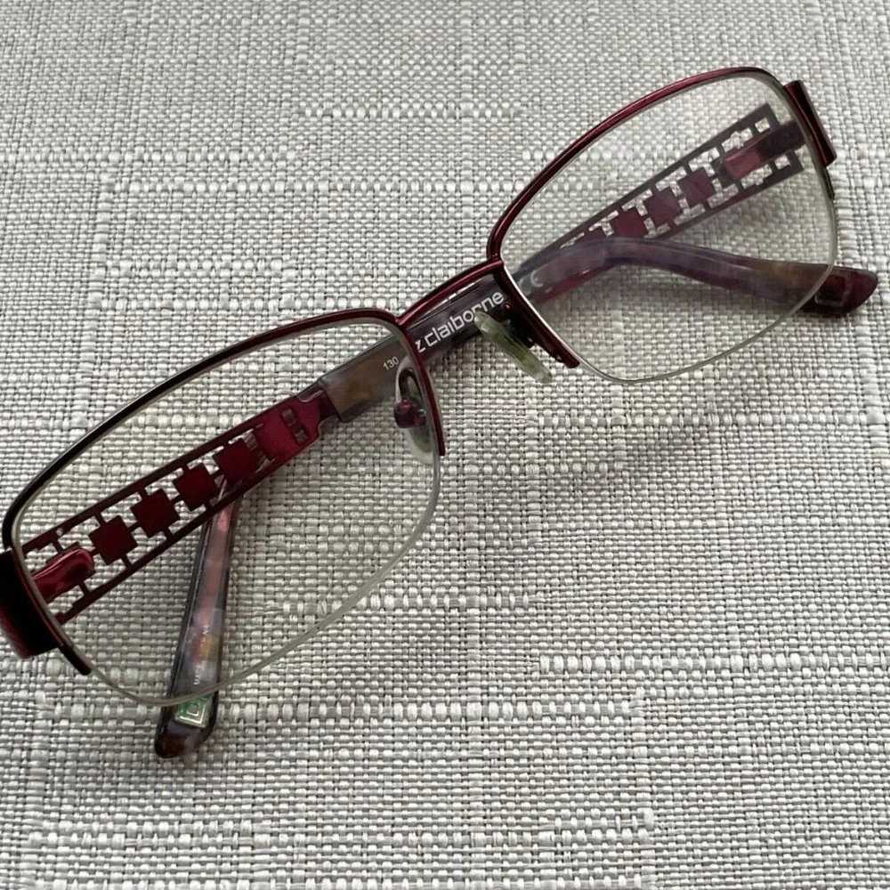 Liz Claiborne Women Glasses Frame Red Tone Eyeglasses L306 130 52[]16 Frame